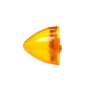 Amber motorcycle indicator light lens isolated on white background