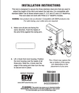 B&W TS51241 Tow & Stow Ball Mount Pin Lock – 2½" MultiPro Series Compatible