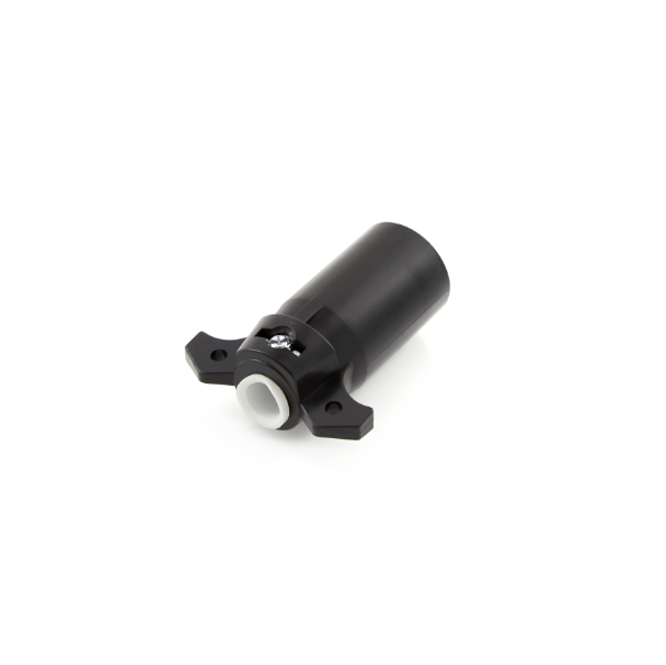 Pollak 12-706 7-Way Round Trailer Connector (Trailer Side) - Black Plastic 7-Blade Plug, Marine Rated