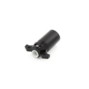 Pollak 12-706 7-Way Round Trailer Connector (Trailer Side) - Black Plastic 7-Blade Plug, Marine Rated