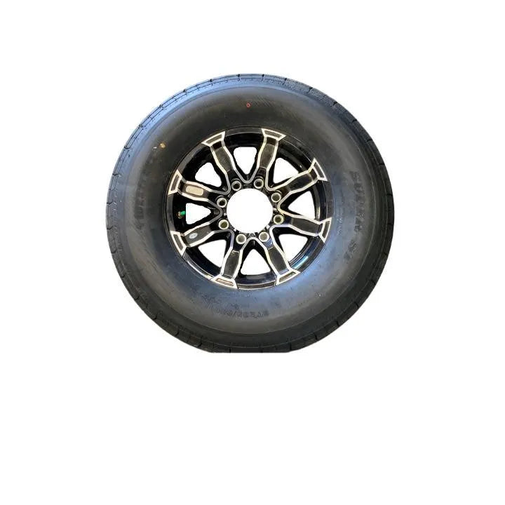 16" 8 on 6.5" Black & Silver Liger Aluminum Wheel/Tire Combo for United Trailers - Rodoc Leasing Sales & Service 