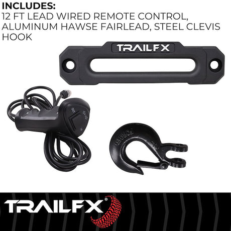 TrailFX WXVS95B included hardware on white background 