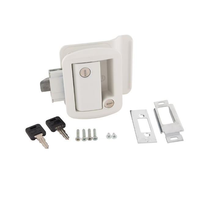 Entry Door Latch with Two Keys