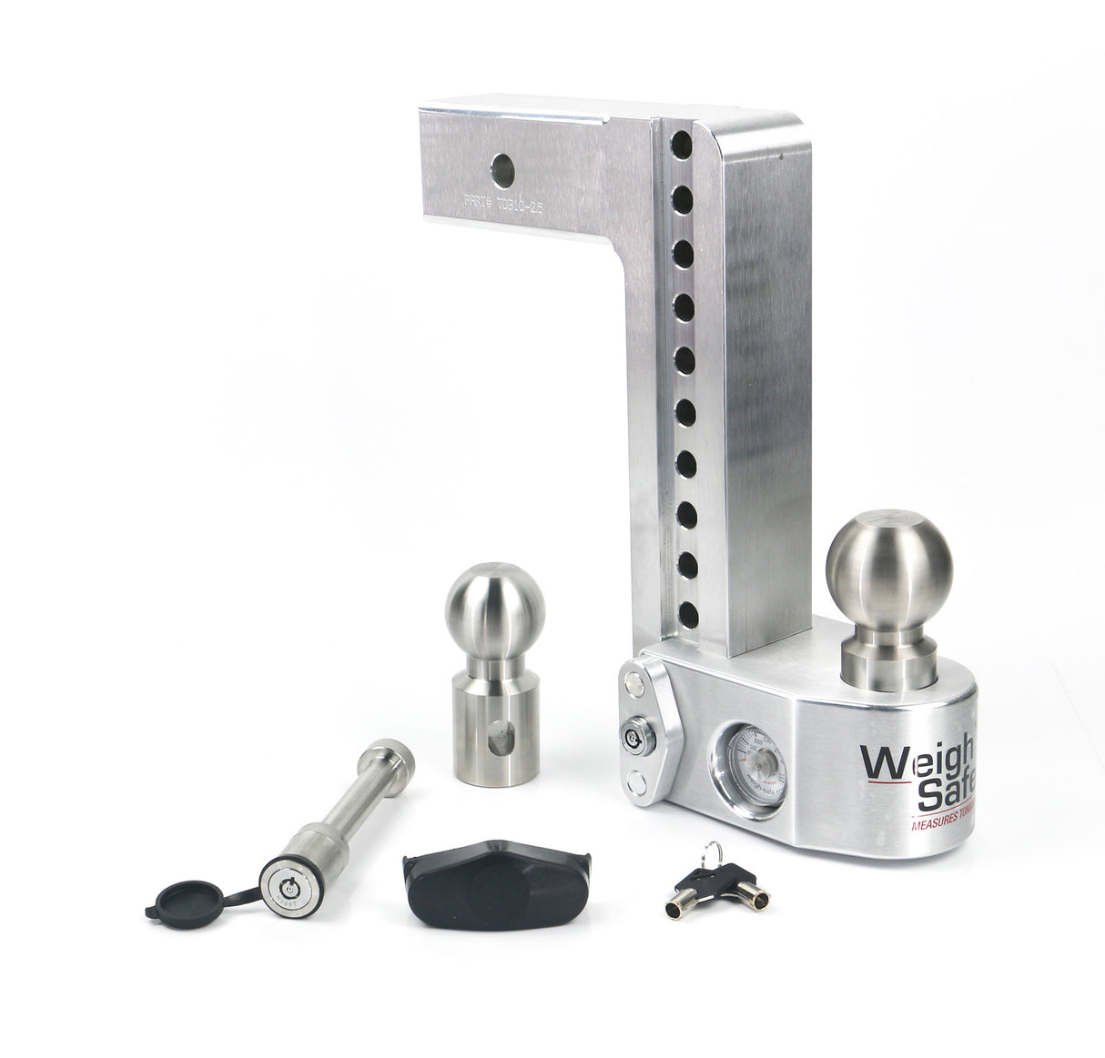 Weigh Safe 10" Drop Hitch w/ 2.5" Shank (10K/18.5K GTWR) w/ WS05