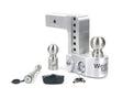 Towing hitch with attachments on a white background
