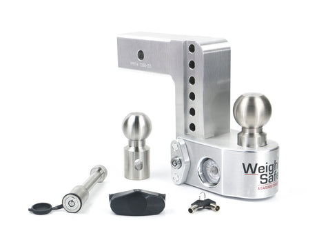 Towing hitch with attachments on a white background