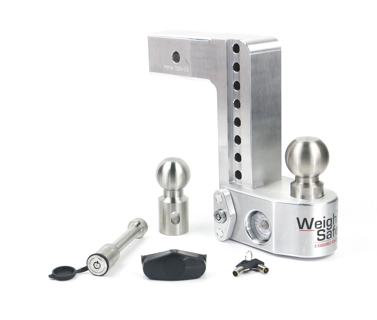 Weigh Safe 8" Drop Hitch w/ 2" Shank (10K/12.5K GTWR) w/ WS05