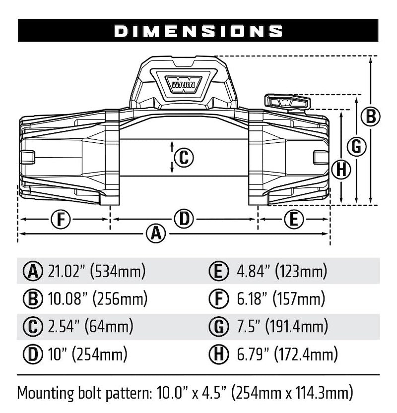 Warn VR EVO 10 Planetary Winch 103252, 10,000 lb Vehicle Recovery Winch