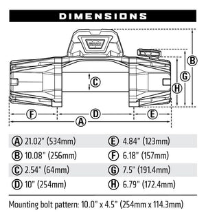 Warn VR EVO 10 Planetary Winch 103252, 10,000 lb Vehicle Recovery Winch