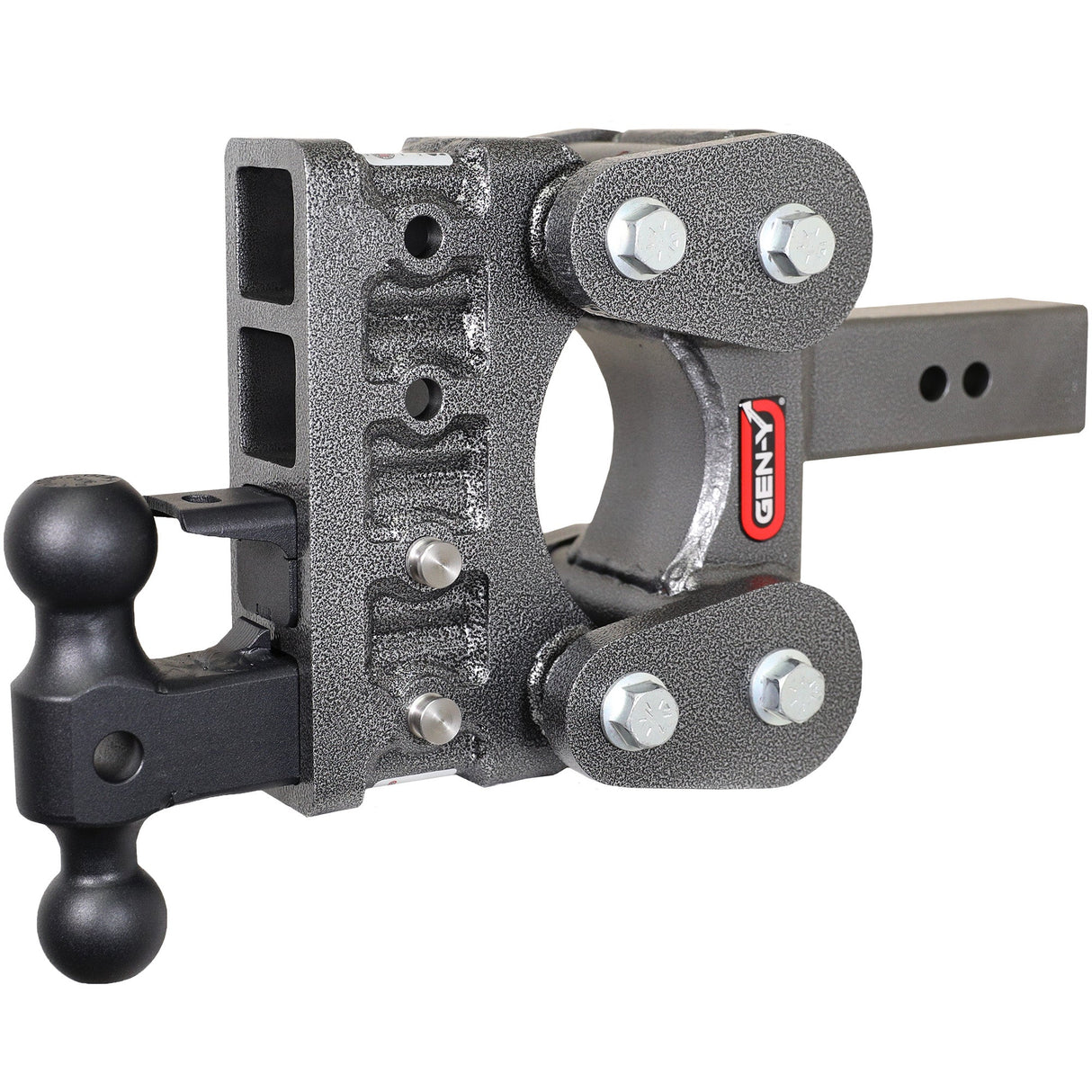 Gen-Y The BOSS TORSION-FLEX 2.5" Shank 5" Drop 1.7K TW 16K Hitch & GH-051 Dual-Ball & GH-032 Pintle Lock