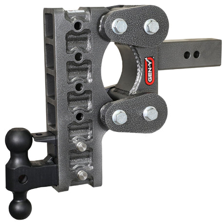 Gen-Y The BOSS TORSION-FLEX 2.5" Shank 10" Drop 1.7K TW 16K Hitch & GH-051 Dual-Ball & GH-032 Pintle Lock