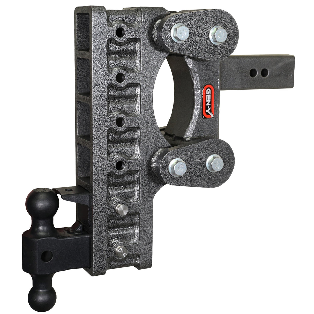 Gen-Y The BOSS TORSION-FLEX 2.5" Shank 12" Drop 2.4K TW 21K Hitch & GH-061 Dual-Ball & GH-062 Pintle Lock