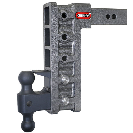 Gen-Y MEGA-DUTY 2.5" Shank 12" Drop 3.5K TW 32K Hitch & GH-0161 Dual-Ball & GH-0162 Pintle Lock