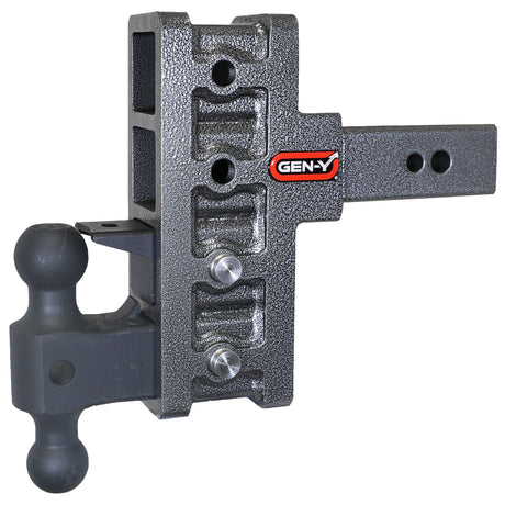 Gen-Y MEGA-DUTY 2.5" Offset Shank 3" Rise, 6" Drop 3.5K TW 32K Hitch & GH-0161 Dual-Ball & GH-0162 Pintle Lock