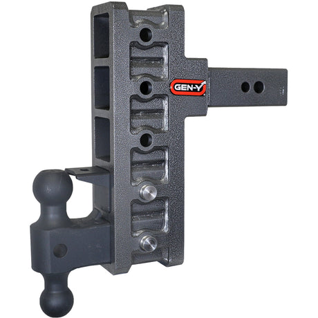 Gen-Y MEGA-DUTY 2.5" Offset Shank 3" Rise, 9" Drop 3.5K TW 32K Hitch & GH-0161 Dual-Ball & GH-0162 Pintle Lock