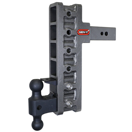 Gen-Y MEGA-DUTY 2.5" Offset Shank 3" Rise, 12" Drop 3.5K TW 32K Hitch & GH-0161 Dual-Ball & GH-0162 Pintle Lock