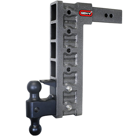 Gen-Y MEGA-DUTY 2.5" Shank 15" Drop 3K TW 21K Hitch & GH-061 Dual-Ball & GH-062 Pintle Lock & GH-0101 Stabilizer Kit