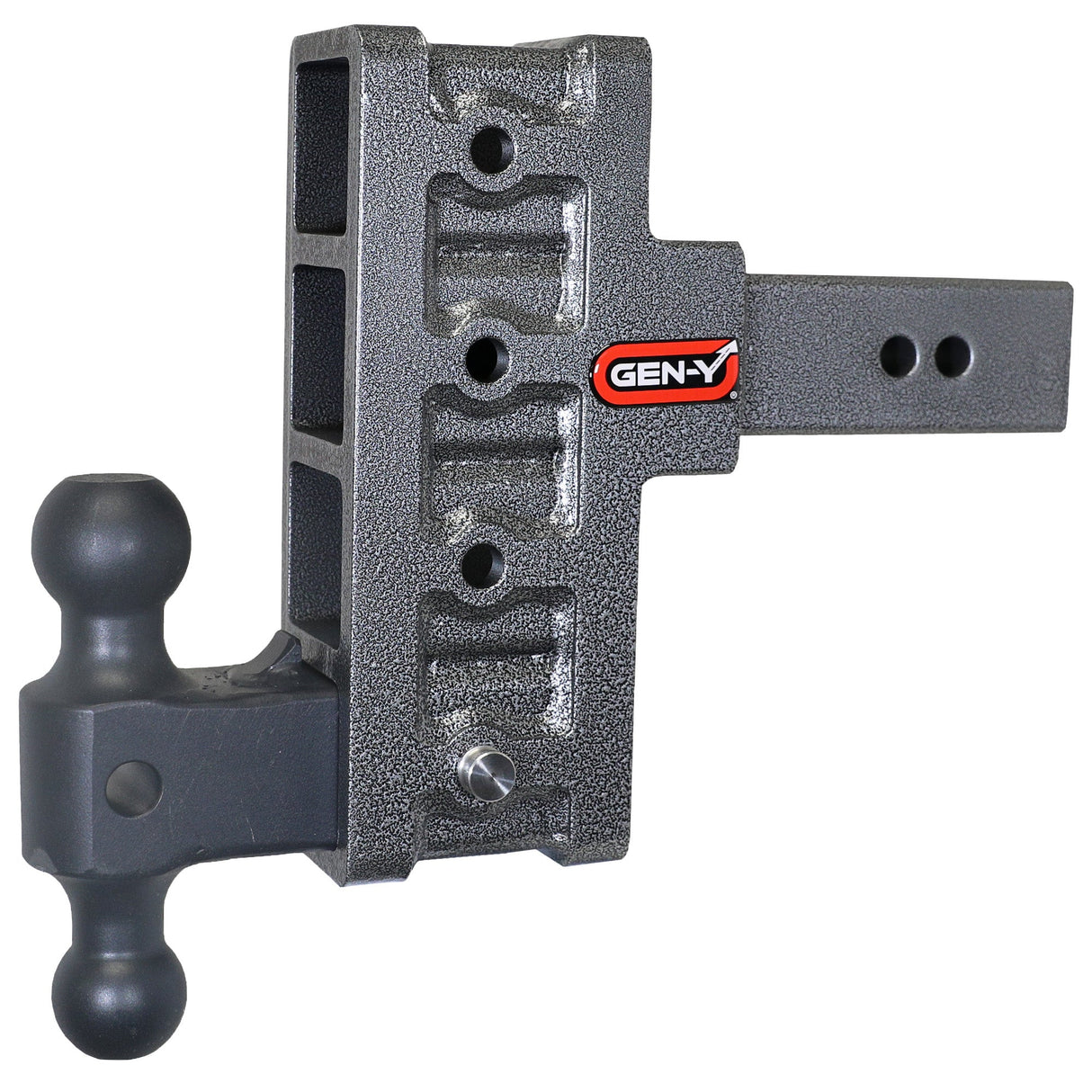 Gen-Y MEGA-DUTY 2.5" Offset Shank 3" Rise, 6" Drop 3K TW 21K Hitch & GH-061 Dual-Ball