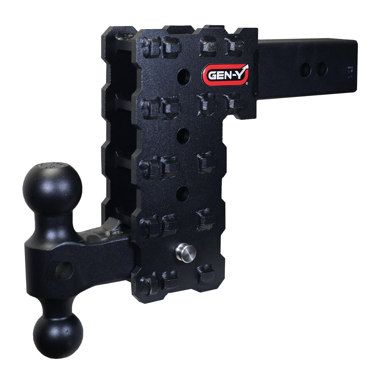 Gen-Y PHANTOM-X 2.5" Solid Shank 7.5" Drop 1.6K TW 16K Hitch & GH-051 Dual-Ball Mount