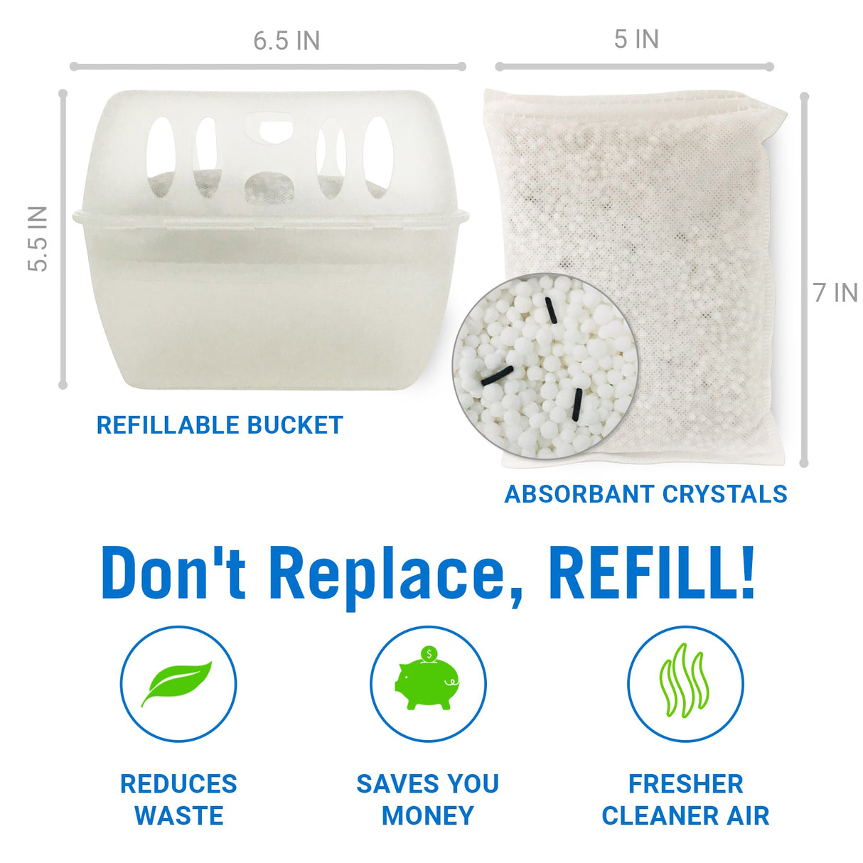 Refillable Dehumidifier Container