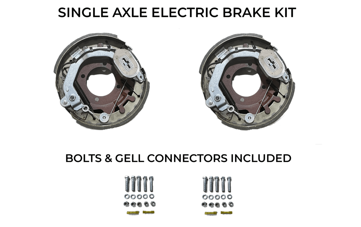 Single Axle Self Adjusting Electric Brake Kit Compatible with CornPro Trailers - Rodoc Leasing Sales & Service 