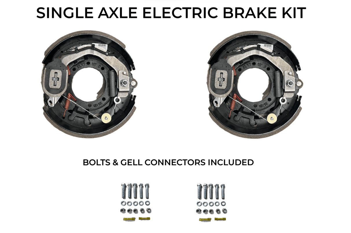 Single Axle Self Adjusting Electric Brake Kit Compatible with CornPro Trailers - Rodoc Leasing Sales & Service 