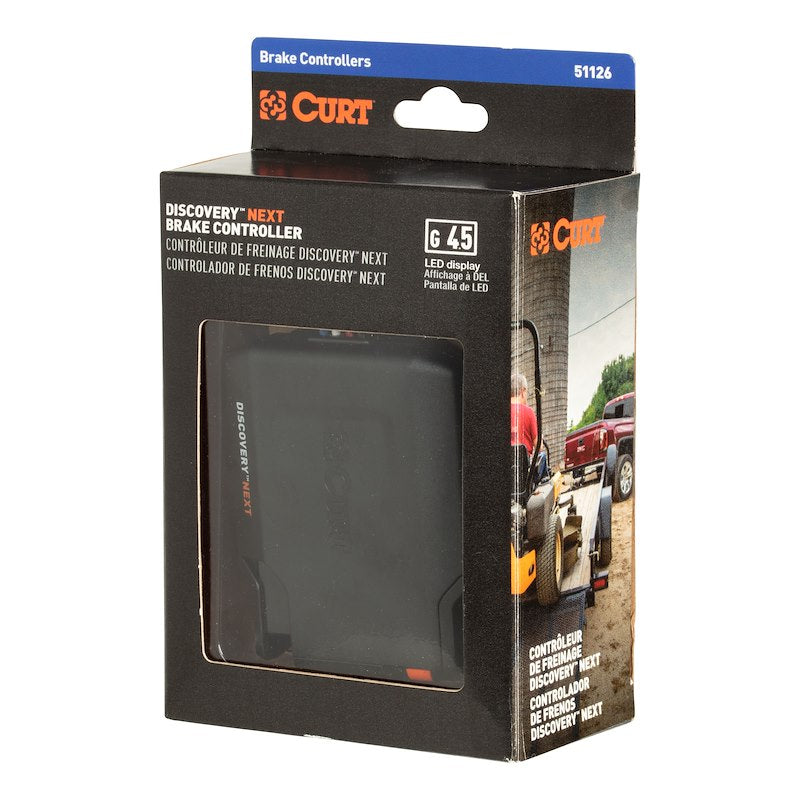 CURT 51126 Discovery NEXT Time-Delay Trailer Brake Controller | 2–8 Electric Brakes