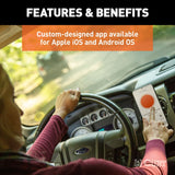 CURT 51180 Echo Wireless Trailer Brake Controller Smartphone Controlled 2–4 Brakes