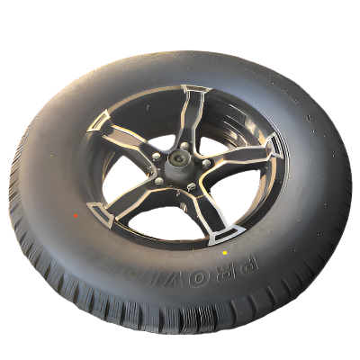 15" 5 on 4.5" Black & Silver Liger Aluminum Wheel/Tire Combo for United Trailers - Rodoc Leasing Sales & Service 