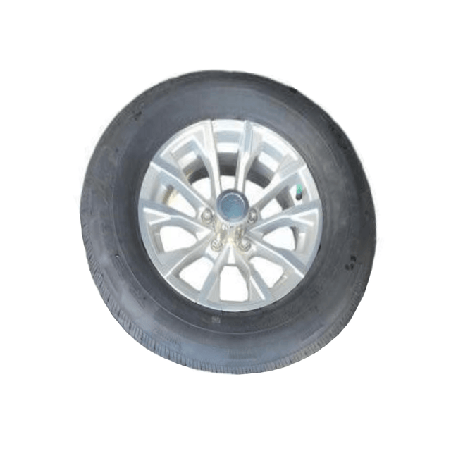 15" 5 on 4.5" Edge Silver Aluminum Wheel/Tire Combo for Sure-Trac Trailers