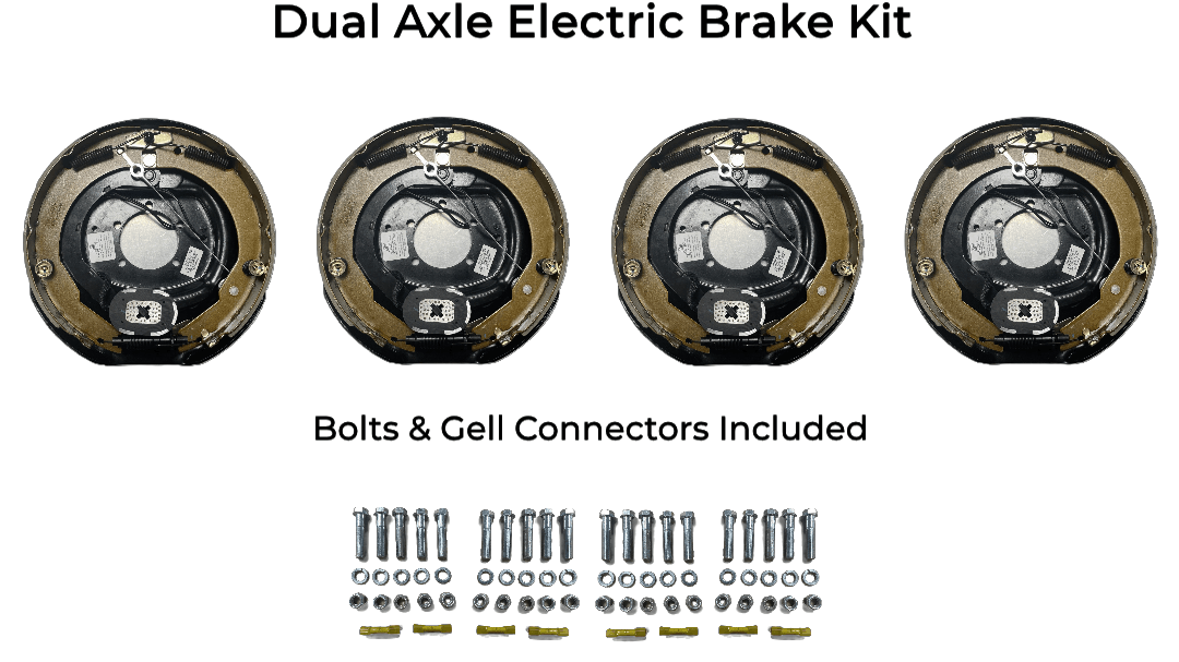 Dual Axle Self Adjusting Electric Brake Kit Compatible with Interstate 1 Trailers - Rodoc Leasing Sales & Service 