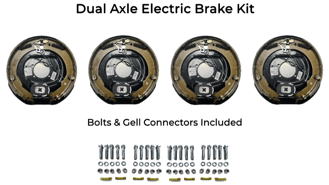 Dual Axle Self Adjusting Electric Brake Kit Compatible with IronBull Trailers - Rodoc Leasing Sales & Service 