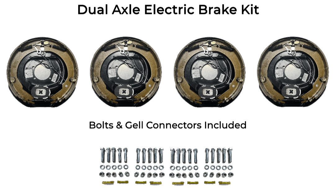 Dual Axle Self Adjusting Electric Brake Kit Compatible with IronBull Trailers - Rodoc Leasing Sales & Service 