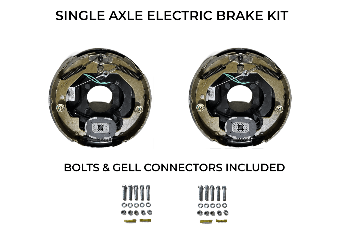 Single Axle Self Adjusting Electric Brake Kit Compatible with Ironbull Trailers - Rodoc Leasing Sales & Service 