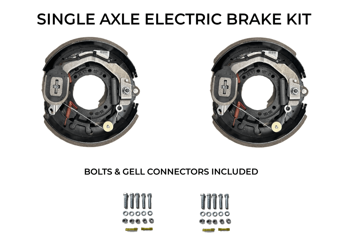 Single Axle Self Adjusting Electric Brake Kit Compatible with Ironbull Trailers - Rodoc Leasing Sales & Service 