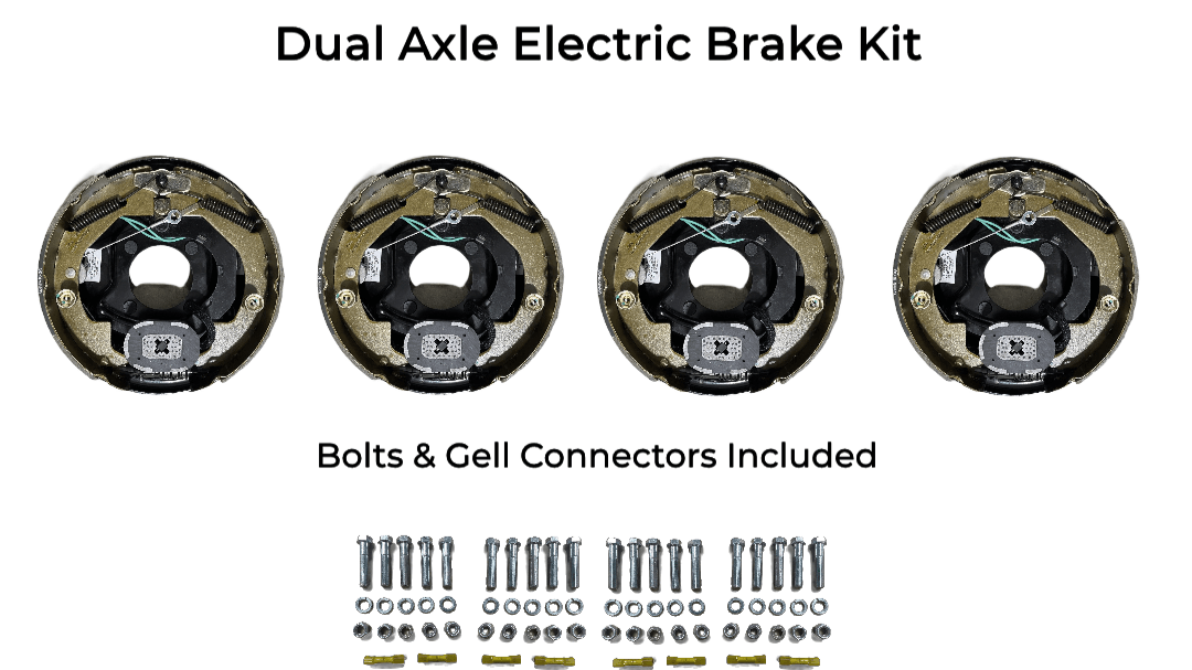 Dual Axle Self Adjusting Electric Brake Kit Compatible with IronBull Trailers - Rodoc Leasing Sales & Service 