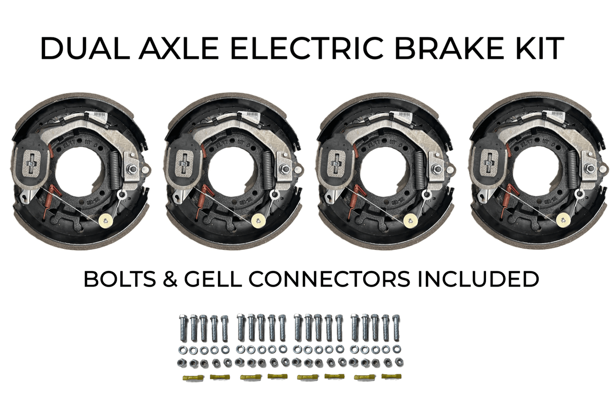 Dual Axle Self Adjusting Electric Brake Kit Compatible with IronBull Trailers - Rodoc Leasing Sales & Service 