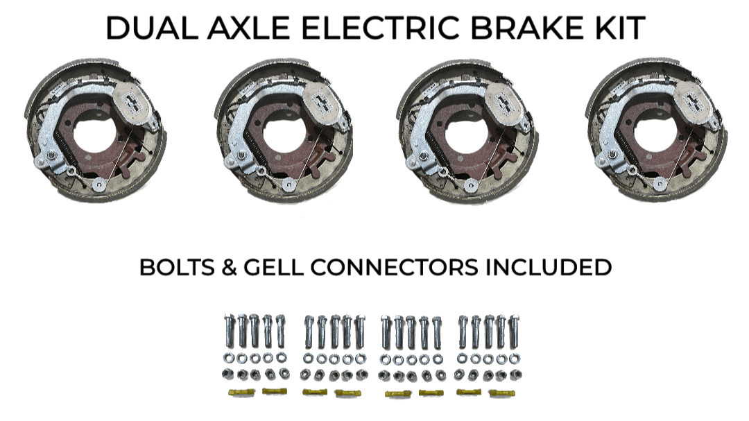 Dual Axle Self Adjusting Electric Brake Kit Compatible with IronBull Trailers - Rodoc Leasing Sales & Service 