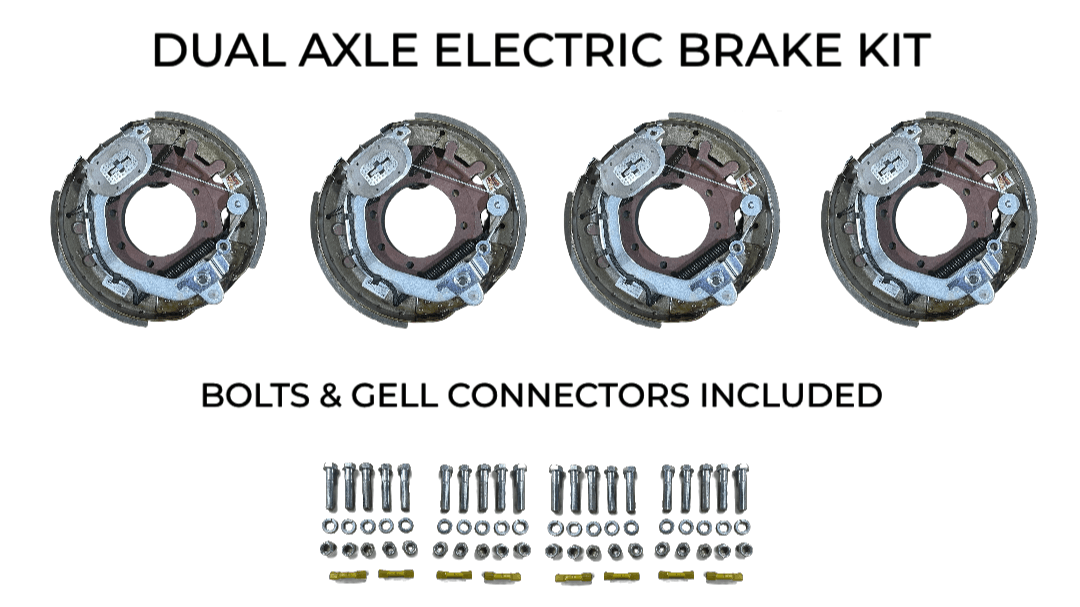 Dual Axle Self Adjusting Electric Brake Kit Compatible with IronBull Trailers - Rodoc Leasing Sales & Service 