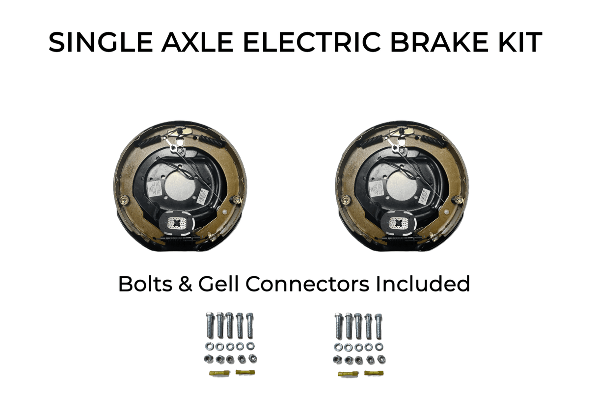 Single Axle Self Adjusting Electric Brake Kit Compatible with Ironbull Trailers - Rodoc Leasing Sales & Service 