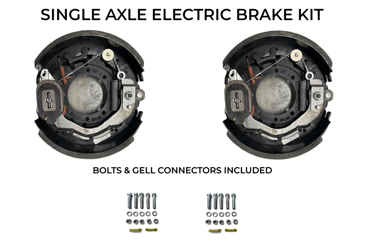 Single Axle Self Adjusting Electric Brake Kit Compatible with Ironbull Trailers - Rodoc Leasing Sales & Service 