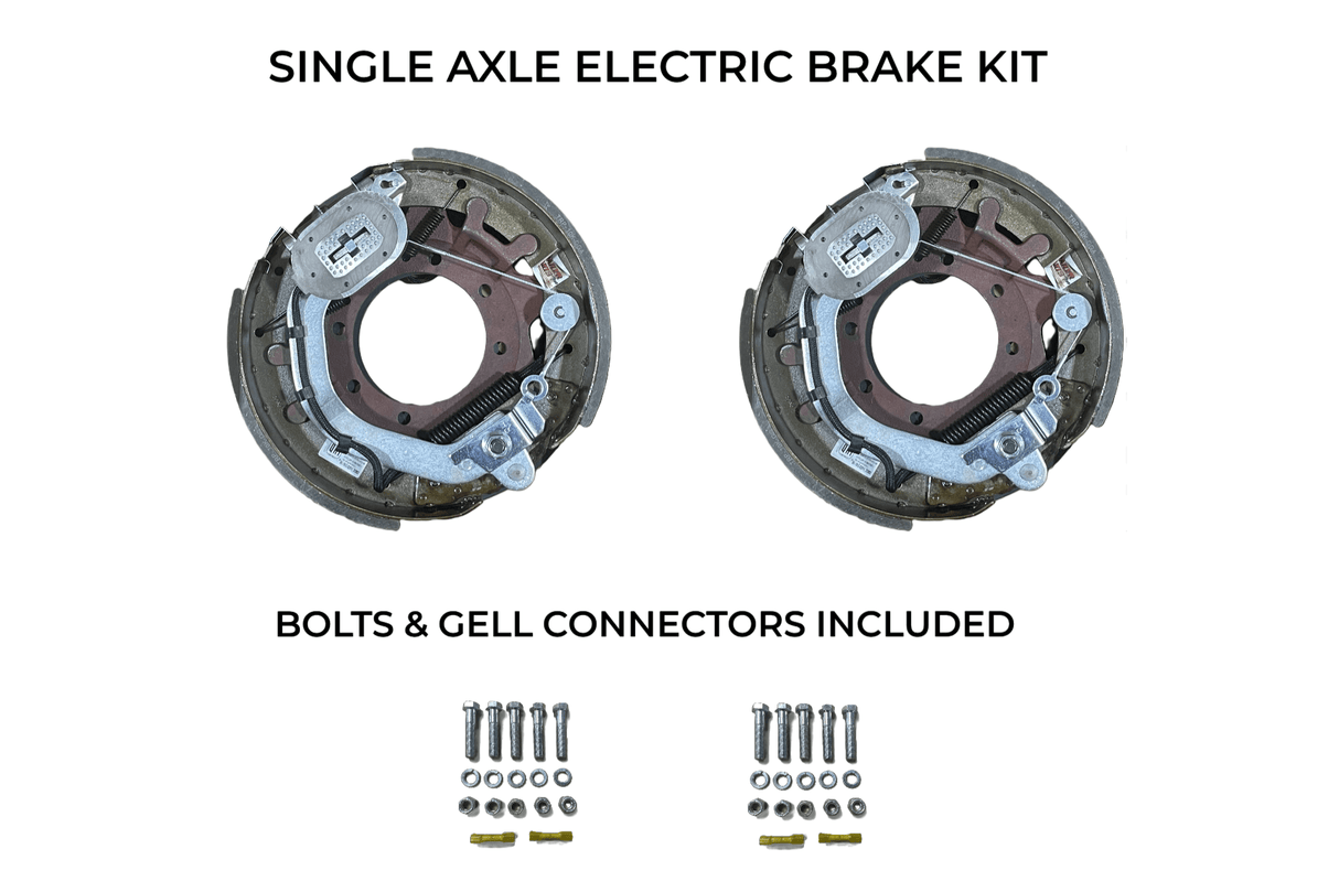 Single Axle Self Adjusting Electric Brake Kit Compatible with Ironbull Trailers - Rodoc Leasing Sales & Service 