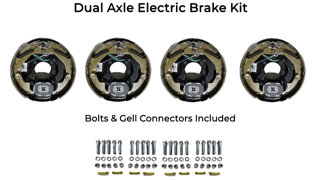 Dual Axle Self Adjusting Electric Brake Kit Compatible with PJ Trailers - Rodoc Leasing Sales & Service 