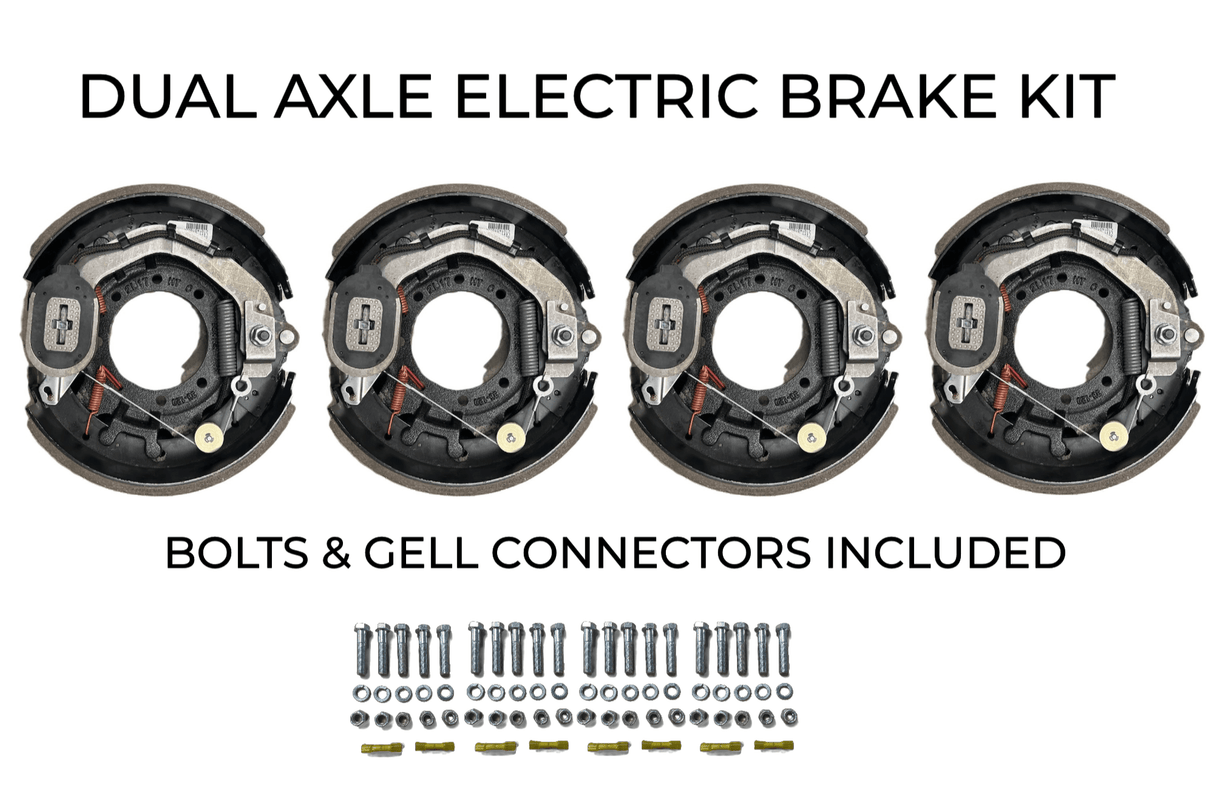 Dual Axle Self Adjusting Electric Brake Kit Compatible with PJ Trailers - Rodoc Leasing Sales & Service 