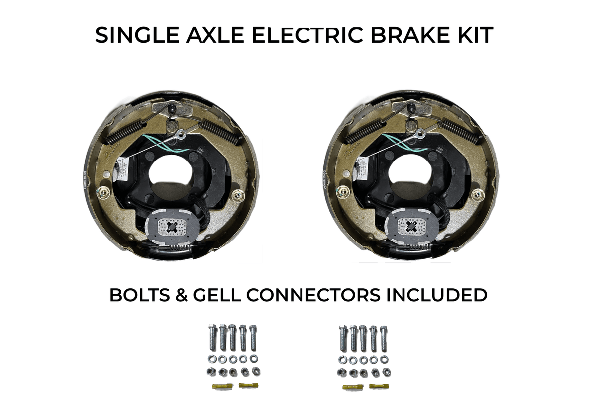 Single Axle Self Adjusting Electric Brake Kit Compatible with PJ Trailers - Rodoc Leasing Sales & Service 