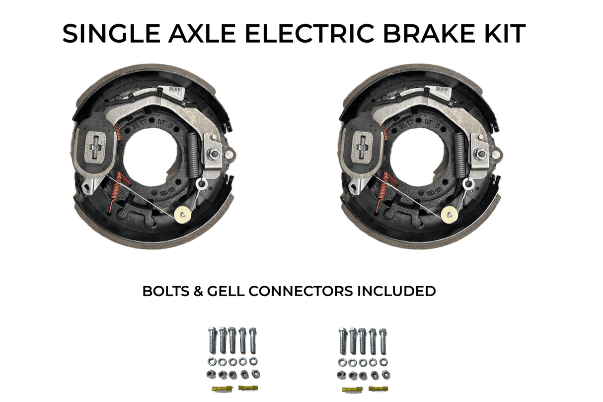 Single Axle Self Adjusting Electric Brake Kit Compatible with PJ Trailers - Rodoc Leasing Sales & Service 