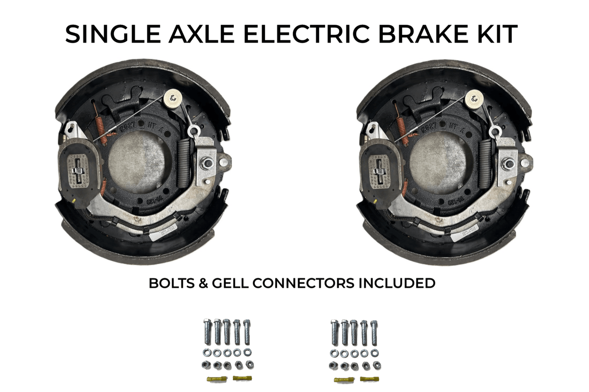 Single Axle Self Adjusting Electric Brake Kit Compatible with PJ Trailers - Rodoc Leasing Sales & Service 