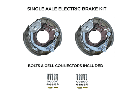 Single Axle Self Adjusting Electric Brake Kit Compatible with PJ Trailers - Rodoc Leasing Sales & Service 