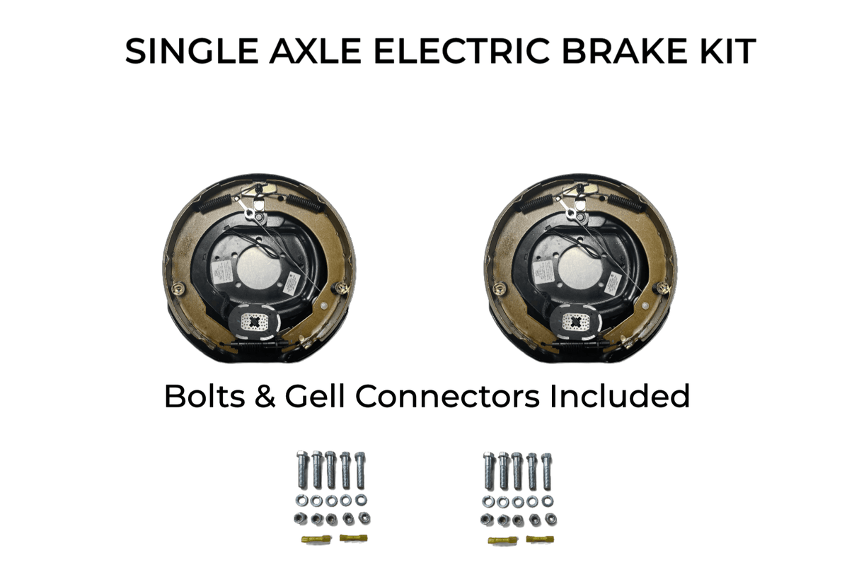 Single Axle Self Adjusting Electric Brake Kit Compatible with PJ Trailers - Rodoc Leasing Sales & Service 