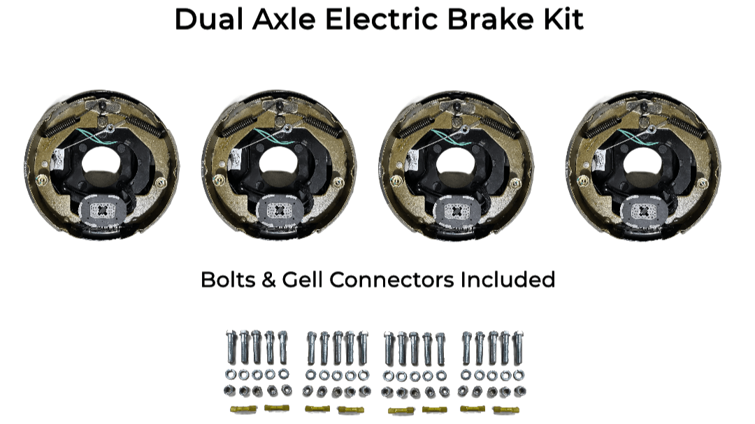 Dual Axle Self Adjusting Electric Brake Kit Compatible with Stealth Trailers - Rodoc Leasing Sales & Service 